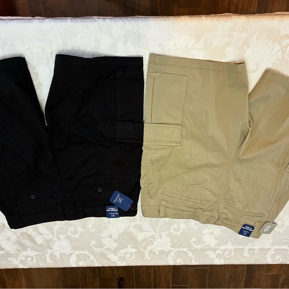 George Black and Khaki Stretch Cargo Shorts Duo, 38 Waist - Picture 2 of 3